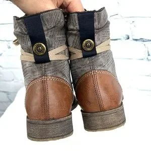 Rieker newsprint boots outlet
